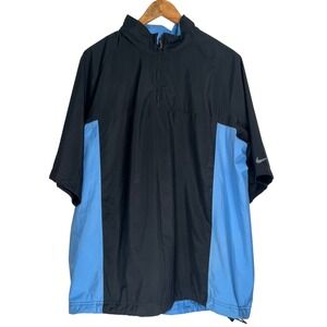 Nike Golf Storm-FIT Men's Large Blue 1/4 Zip Short Sleeve Windbreaker Jacket